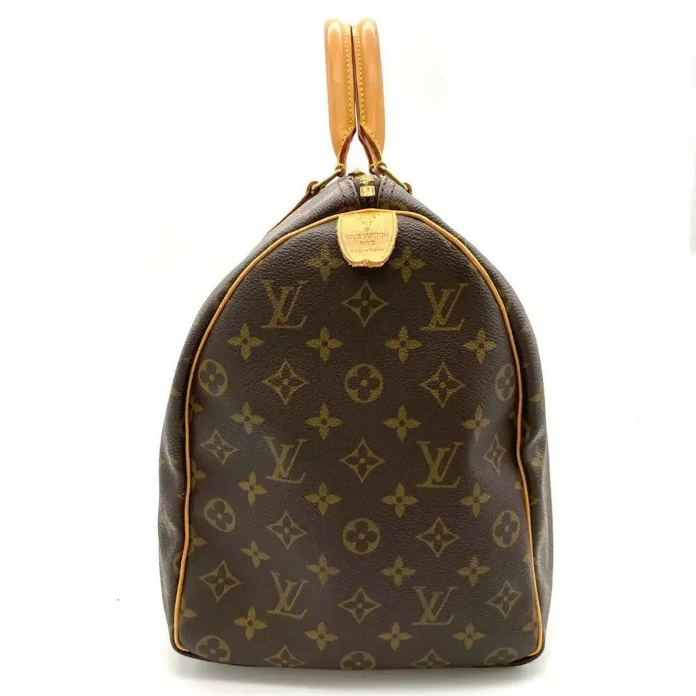 LOUIS VUITTON Brown Monogram Canvas Keepall 45 Boston Bag